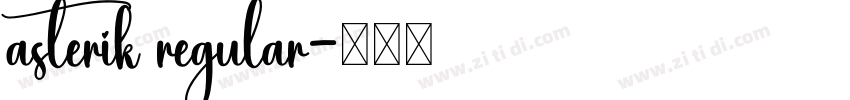 asterik regular字体转换